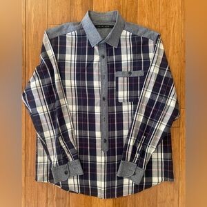 Men's Sean John Plaid Shirt, Size Extra Large XL, Great Condition - Pre-owned